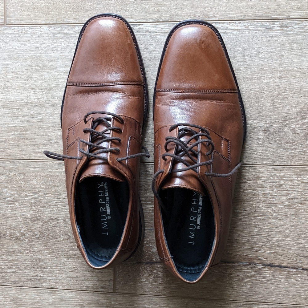 J Murphy by Johnstone & Murphy Cap Toe Men's Dress Shoes size 10W - Picture 2 of 12
